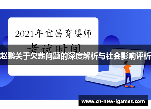 赵鹏关于欠薪问题的深度解析与社会影响评析 赵鹏关于欠薪问题的深度解析与社会影响评析